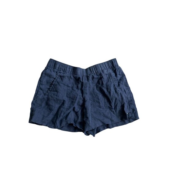 LILLY PULITZER Navy Blue 100% Linen Shorts Size Medium - Picture 7 of 8